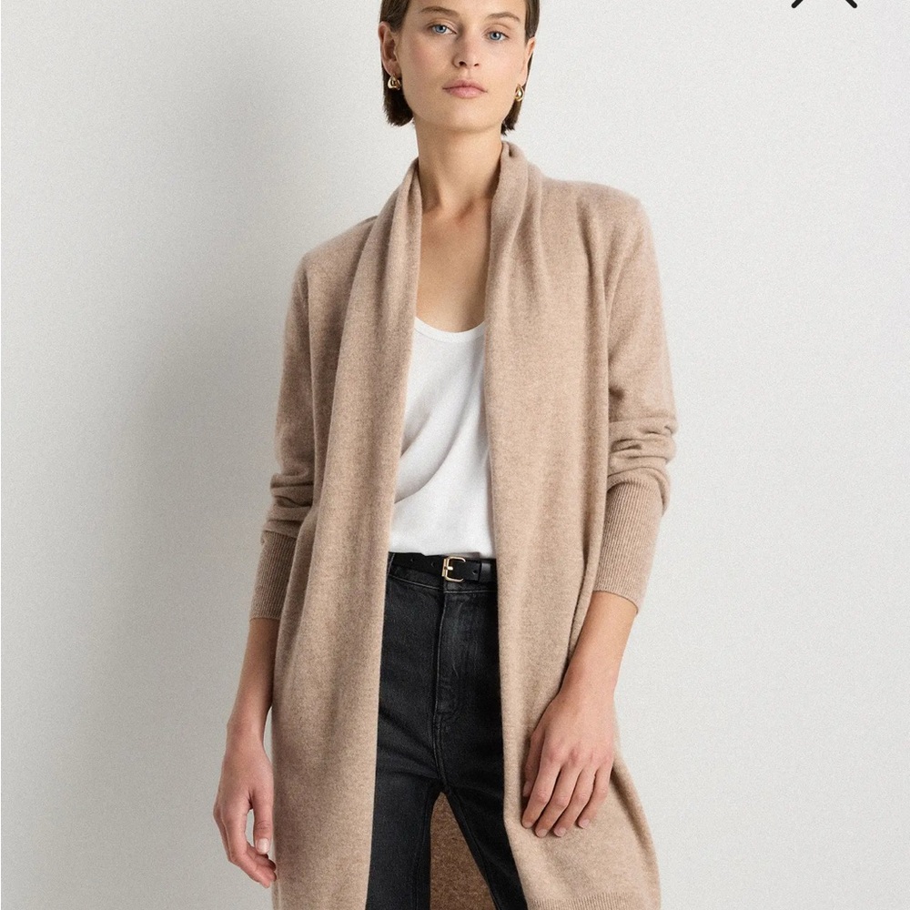 Mongolian Cashmere Duster Cardigan Sweater - Quince - W Medium
